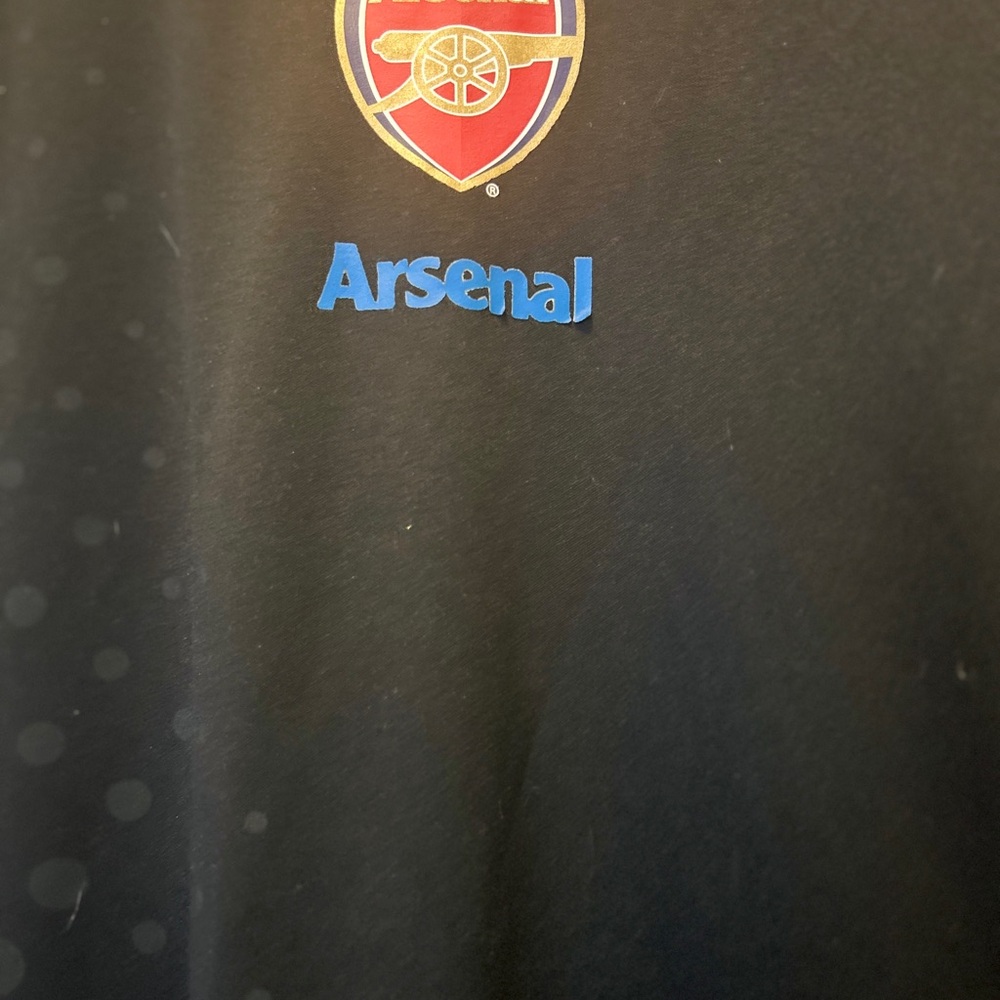 Arsenal FC Black Training T-Shirt Mens XL | Peeling Logo Flaw | Soccer Je - Picture 2 of 4